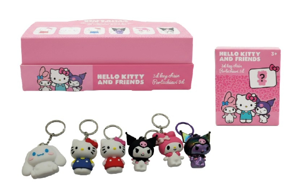 HELLO KITTY Portachiavi 3D 6cm In Blind Box (x cm) In espo da pz 6ass..x…x